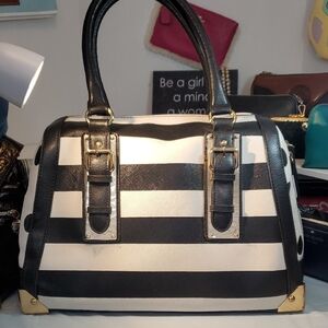 Aldo Striped Satchel Handbag